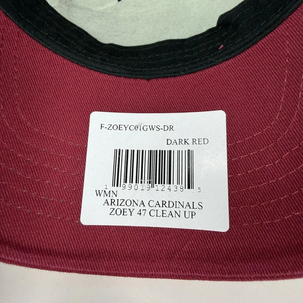 Arizona Cardinals Hat Cap Strap Back Womens One Size Red Football 47 Clean Up